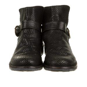 FIORENTINI + BAKER Black Moto Ankle Boots - Size 36.5